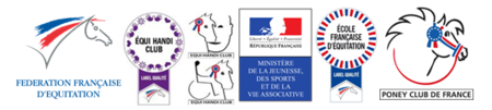Image avec des logos de la ffe (fédération franÃ§aise d